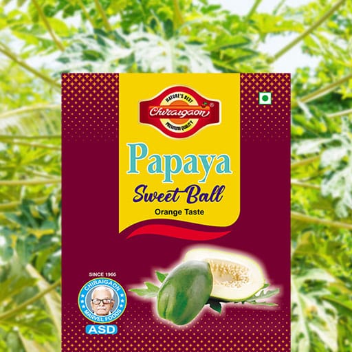 Papaya Sweet Ball "Orange Taste" ( पपीते के लड्डू)